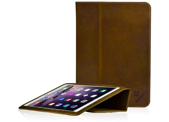 LEICKE MANNA Schutzhlle fr Apple iPad Air 2, Leder, braun