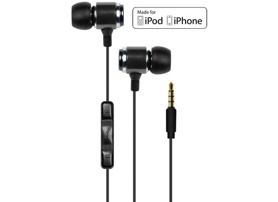 Macally Tunepal Pro Stereo Headset fr iPhone, schwarz