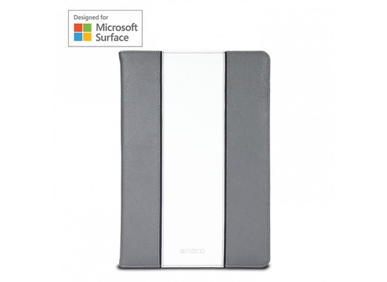 maroo Executive Folio Leder-Case fr Microsoft Surface Pro 3 & Pro 4 grau/wei