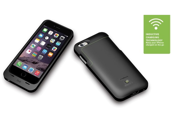 mobee Magic Case induktives Akku-Case iPhone 6/6S, schwarz