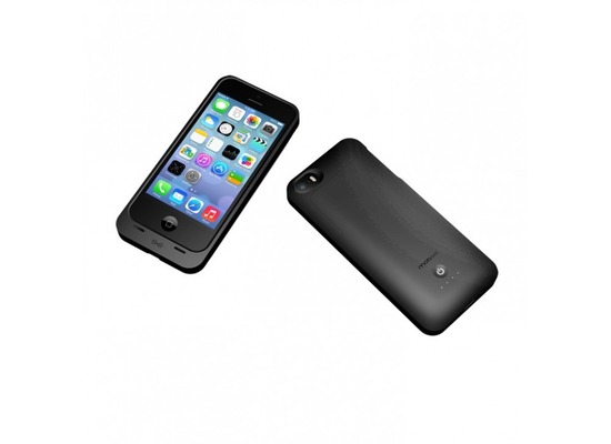 mobee induktives Akku Case iPhone 5/5S/SE, 2.200mAh, schwarz