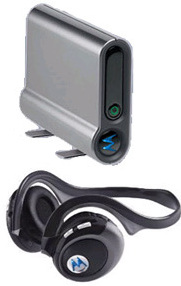 Motorola Bluetooth-Headset Stereo HT820 + DC800 Stereo Adapter