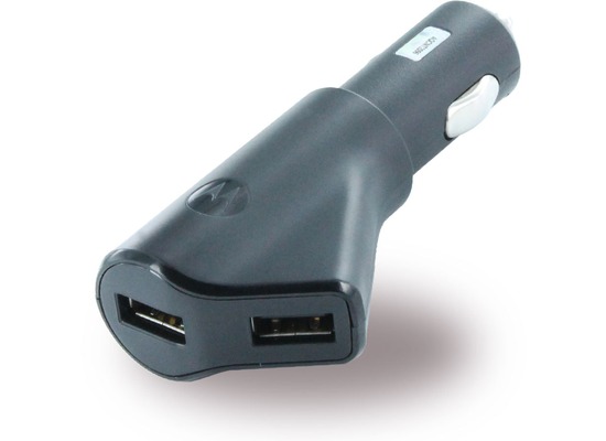 Motorola SPN5581A - Kfz Ladegerät / Car Charger - USB Dual Port - Schwarz