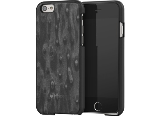Mozo iPhone 6/6s Back Cover - schwarzes Naturholz - schwarz