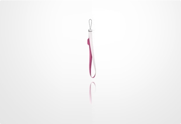 Nokia CP-375 Leder-Trageschlaufe wei/pink