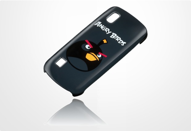 Nokia Hard Cover CC-3035 Angry Birds fr Asha 300, schwarz