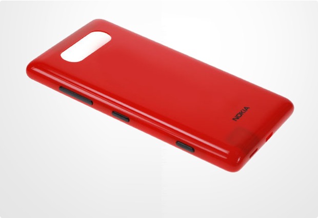 Nokia Shell CC-3058 fr Lumia 820, hochglanz-rot