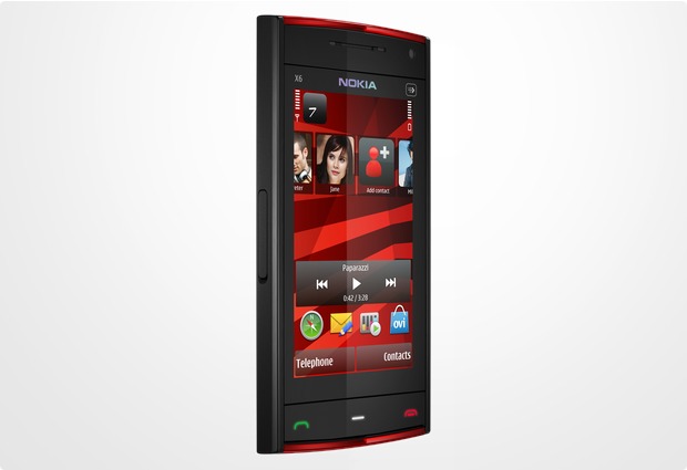 Nokia X6 16GB, schwarz-rot