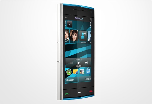 Nokia X6 16GB, wei-blau