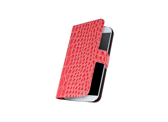 OXO Bookcase Patchwork fr Samsung Galaxy S5, Croco Pink