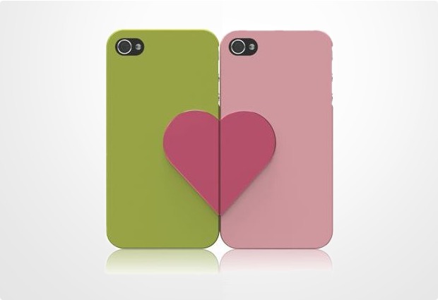 Ozaki iCoat Lover Romantic fr iPhone 4 / 4S, grn-pink