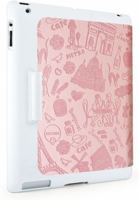 Ozaki iCoat Travel foldable case für iPad 2 / 3, Paris (pink)