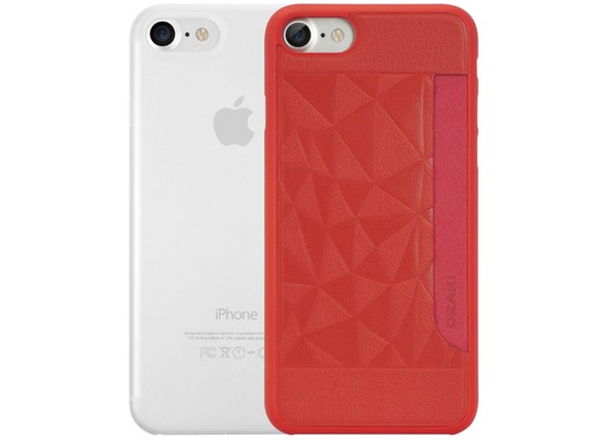 Ozaki O!Coat 0.3 Jelly + Pocket Case - Apple iPhone 7 / iPhone 8 / iPhone SE 2020 - rot & transparent