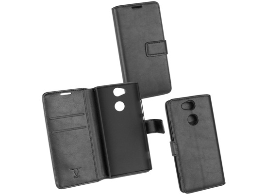 OZBO PU Tasche Diary Business schwarz komp. mit Sony Xperia XA2