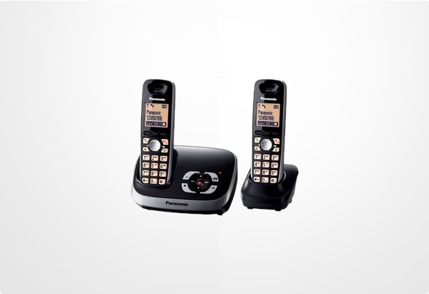 Teléfono Inalámbrico Panasonic KX-TG6522GB Duo Negro – Shopavia