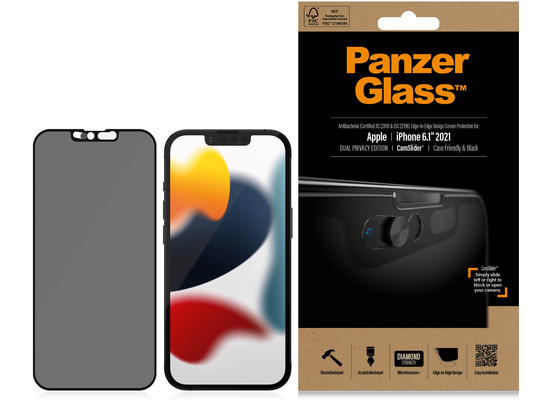 PanzerGlass CamSlider Privacy for iPhone 13/13 Pro schwarz