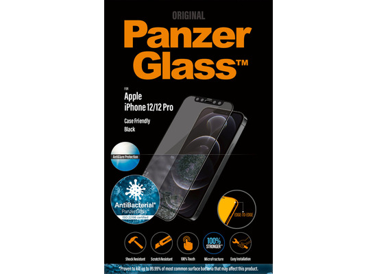 PanzerGlass E2E iPhone 12/ 12 Pro, Case Friendly, Anti-Glare, Antibakt
