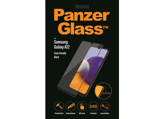 PanzerGlass E2E Samsung Galaxy A22 Case Friendly, Black