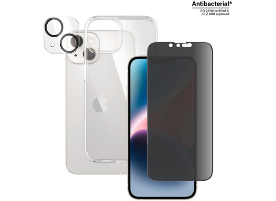 PanzerGlass f. iPhone 14, Bundle Privacy Glass+Case