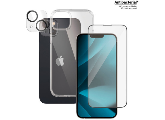 PanzerGlass f. iPhone 14 Plus, Bundle Clear Glass+Case