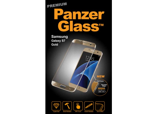 PanzerGlass fr Samsung S7 Gold mit Edgegrip