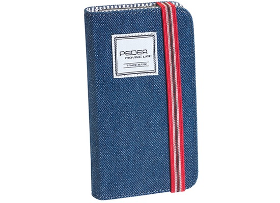 Pedea BookCover Indigo für Samsung Galaxy S5, Stoff, blau