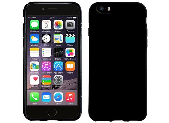 Pedea Soft TPU Case fr Apple iPhone 5/5S/SE, glatt, schwarz