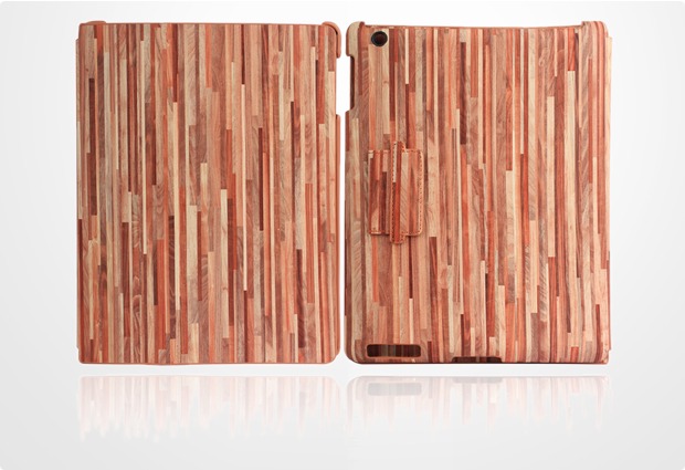Twins Shield Wood fr iPad 3, rotbraun
