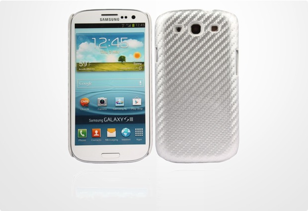 Twins Carbon fr Samsung Galaxy S3, silber