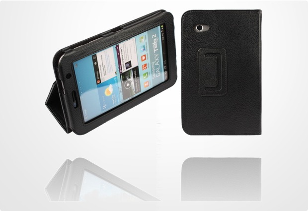 Twins Leder Folio fr Samsung Galaxy Tab 2, 7.0, schwarz