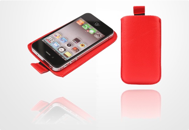 Twins Plain Pouch fr iPhone 4/4S, rot