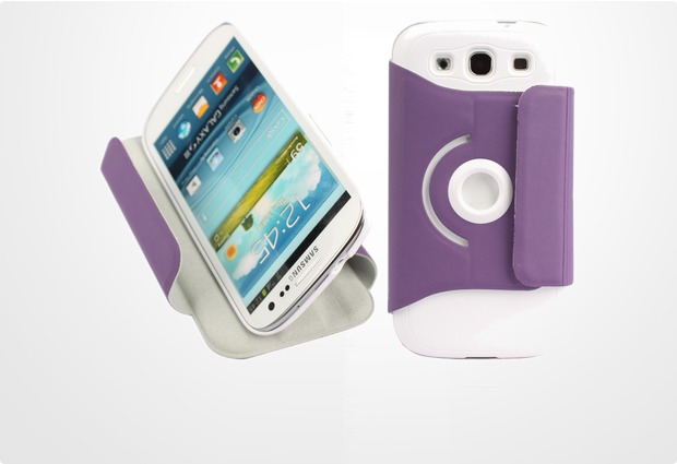 Twins Folio Stand 360 fr Samsung Galaxy S3, violett