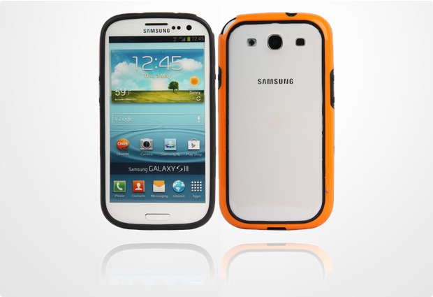Twins 2Color Bumper fr Samsung Galaxy S3, schwarz-orange