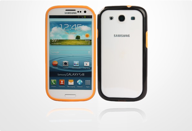 Twins 2Color Bumper fr Samsung Galaxy S3, orange-schwarz