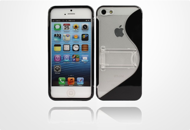 Twins Convenience fr iPhone 5/5S/SE, schwarz-transparent
