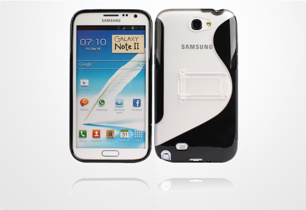 Twins Convenience fr Samsung Galaxy Note 2, schwarz-transparent
