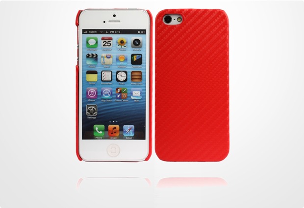 Twins Carbon fr iPhone 5/5S/SE, rot