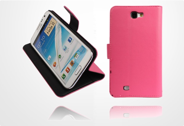 Twins BookFlip fr Samsung Galaxy Note 2, pink