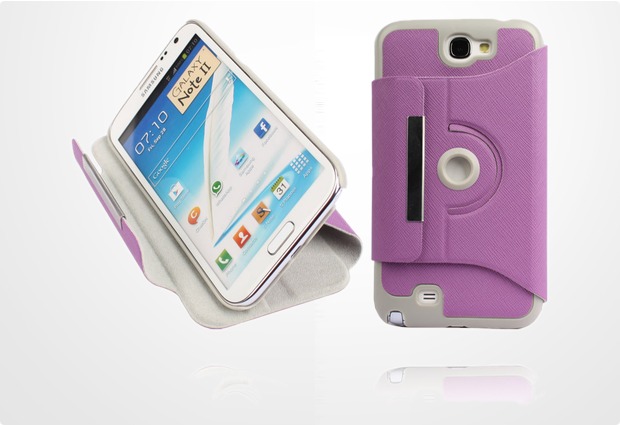 Twins Folio Stand 360 fr Samsung Galaxy Note 2, violett
