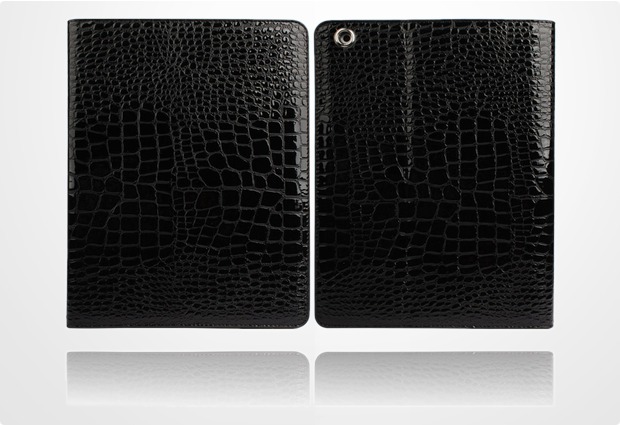 Twins Croco Folio iPad 4, schwarz