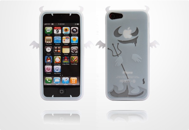 Twins Devil 2 fr iPhone 5/5S/SE, wei-transparent