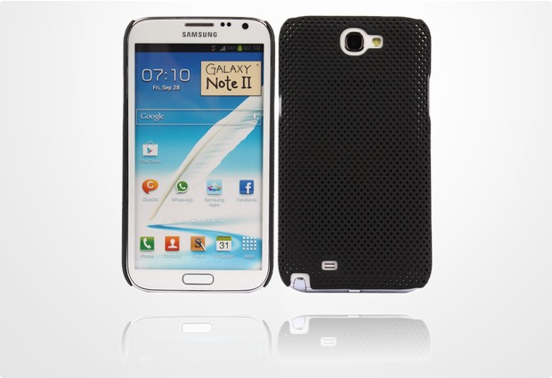 Twins Perforated fr Samsung Galaxy Note 2, schwarz