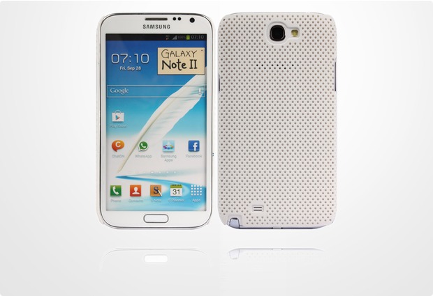 Twins Perforated fr Samsung Galaxy Note 2, wei