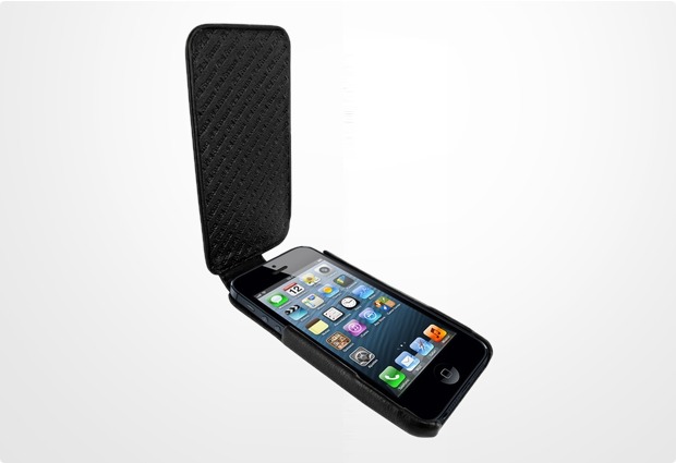 Piel Frama iMagnum Echtledertasche fr Apple iPhone 5, schwarz
