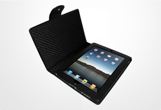Piel Frama Ledertasche schwarz/schwarz fr Apple iPad