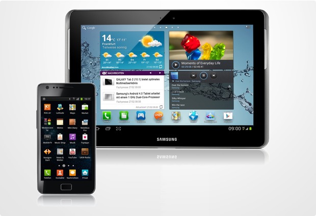 Samsung i9100G Galaxy S2 (NB) + Galaxy Tab2 10.1 16GB (WLAN), titanium-silver