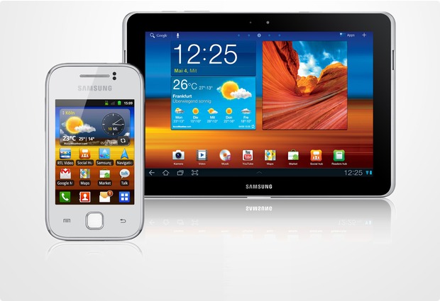 Samsung Galaxy Y, pure-white + Galaxy Tab 10.1N WiFi 16GB, wei