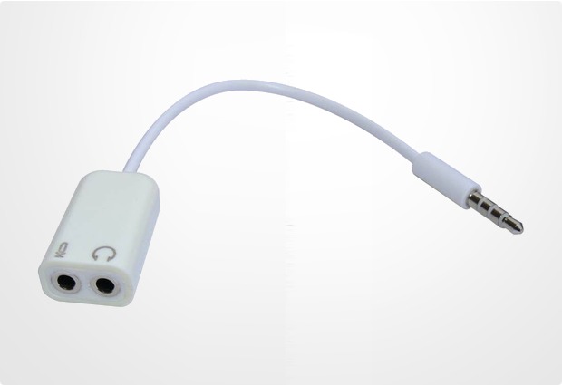 Sandberg A/S Headset Konverter 2x 3,5 mm Klinkenbuche zu 1x 3,5 mm Klinkenstecker (Apple-Belegung)