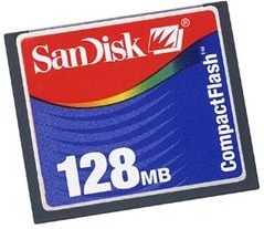 Sandisk CompactFlash Card, 128 MB