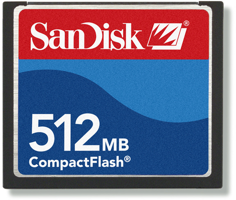 Sandisk CompactFlash Card, 512 MB